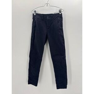 American Eagle Outfitters Mens Navy  Flex Chino Pants 28x32 Flat Front Slim Fit